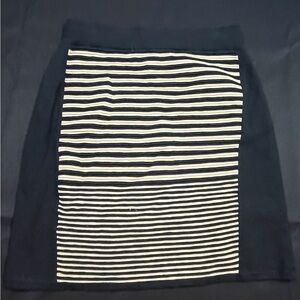 Rag & Bone Mini Skirt Womens XS Black Stretch Bodycon Striped Ribbed Textured